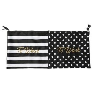 Modern Expressions Black & White Laundry Bag New
